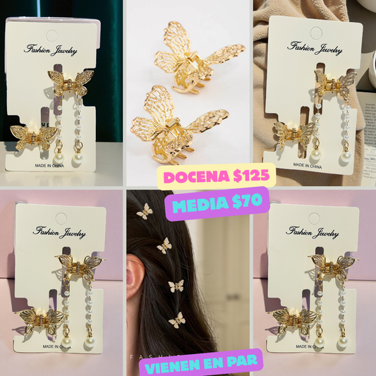 pinza mariposa en par, codigo a88