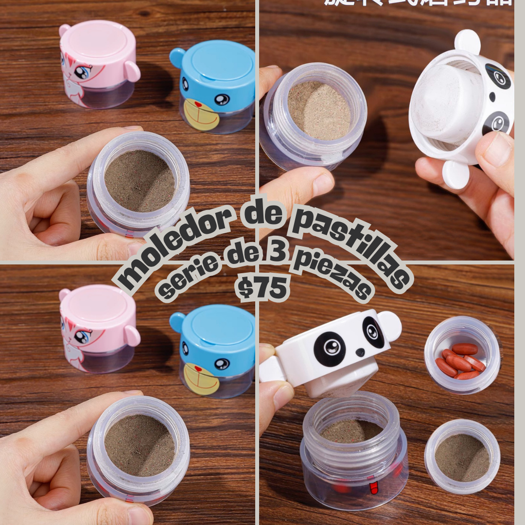 serie de 3 triturador de pastillas, codigo a212