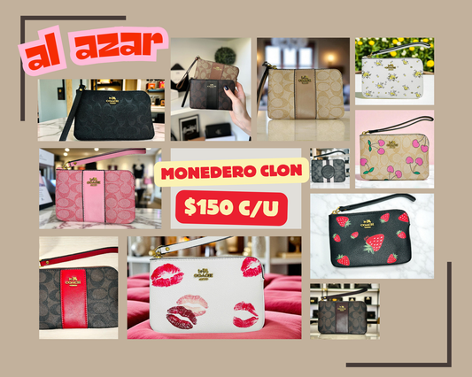 Monedero replica, diseño al zar, codigo a295