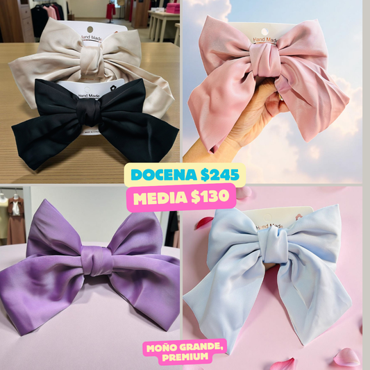 Moño ancho premium de colores, codigo a33