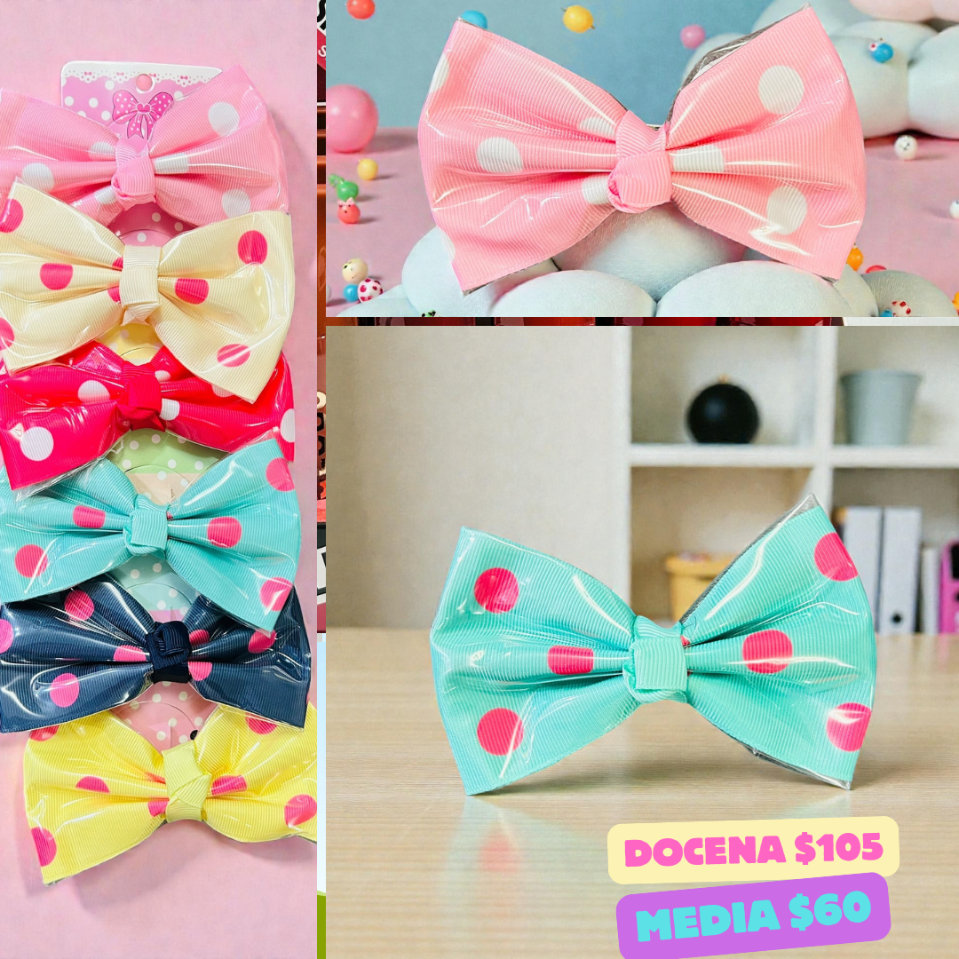 moño con forro de plastico de colores, codigo a110BISBIS