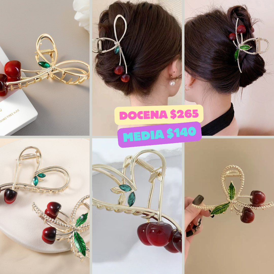 pinza cereza de 3 formas de metal, codigo a208