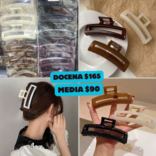 pinza delgada en 4 tonos brillosos, codigo a404bis