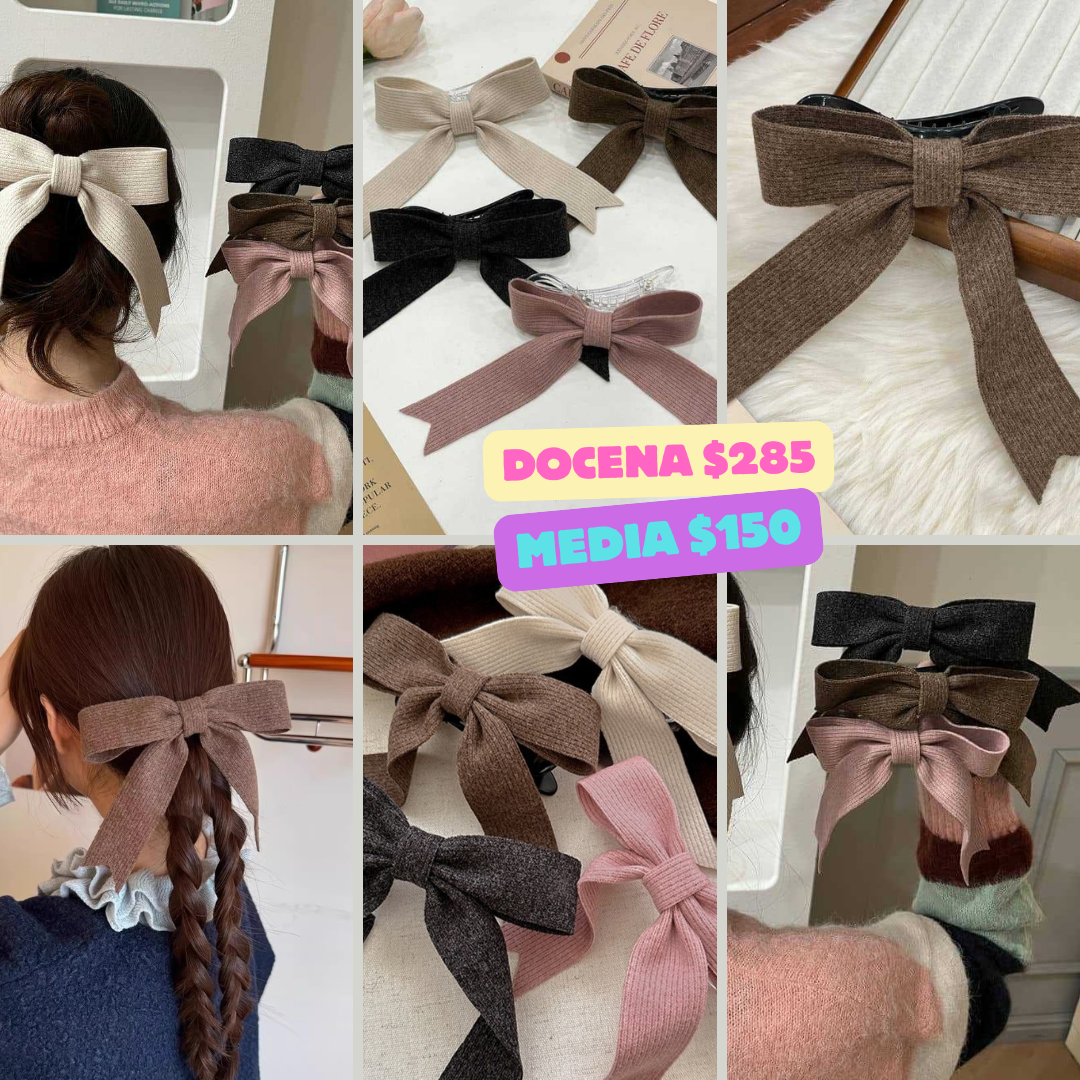 pinza tipo broche con moño coqueto, codigo a289