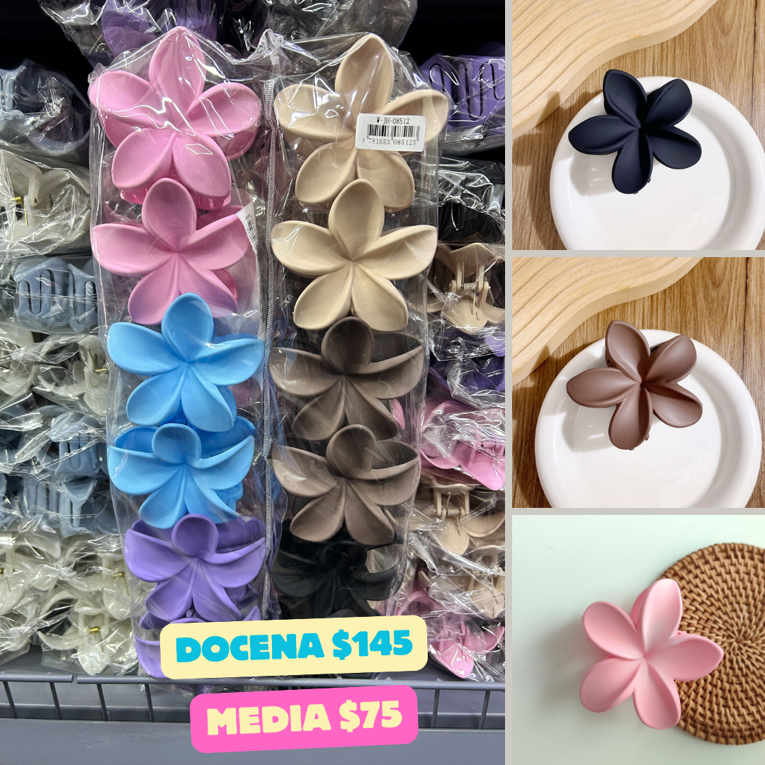 pinza hawaiana mate en tonos nut, codigo a63bis