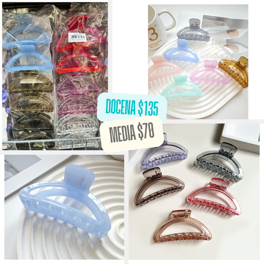 pinza media luna de colores, codigo a268