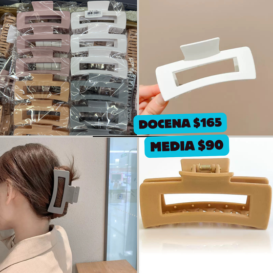 pinza rectangulo con blanco, beige, gris y rosa, codigo a139