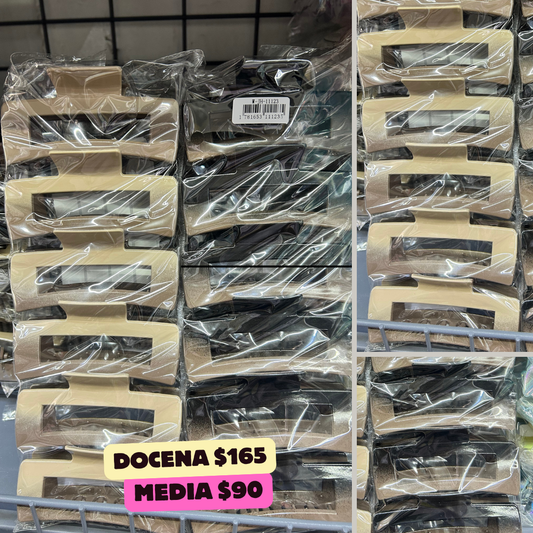 pinza rectangulo tonos cafes, degradada, codigo a281