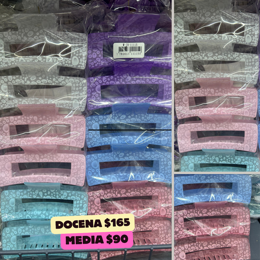 pinza rectangulo de colores, burbuja, codigo a197bis