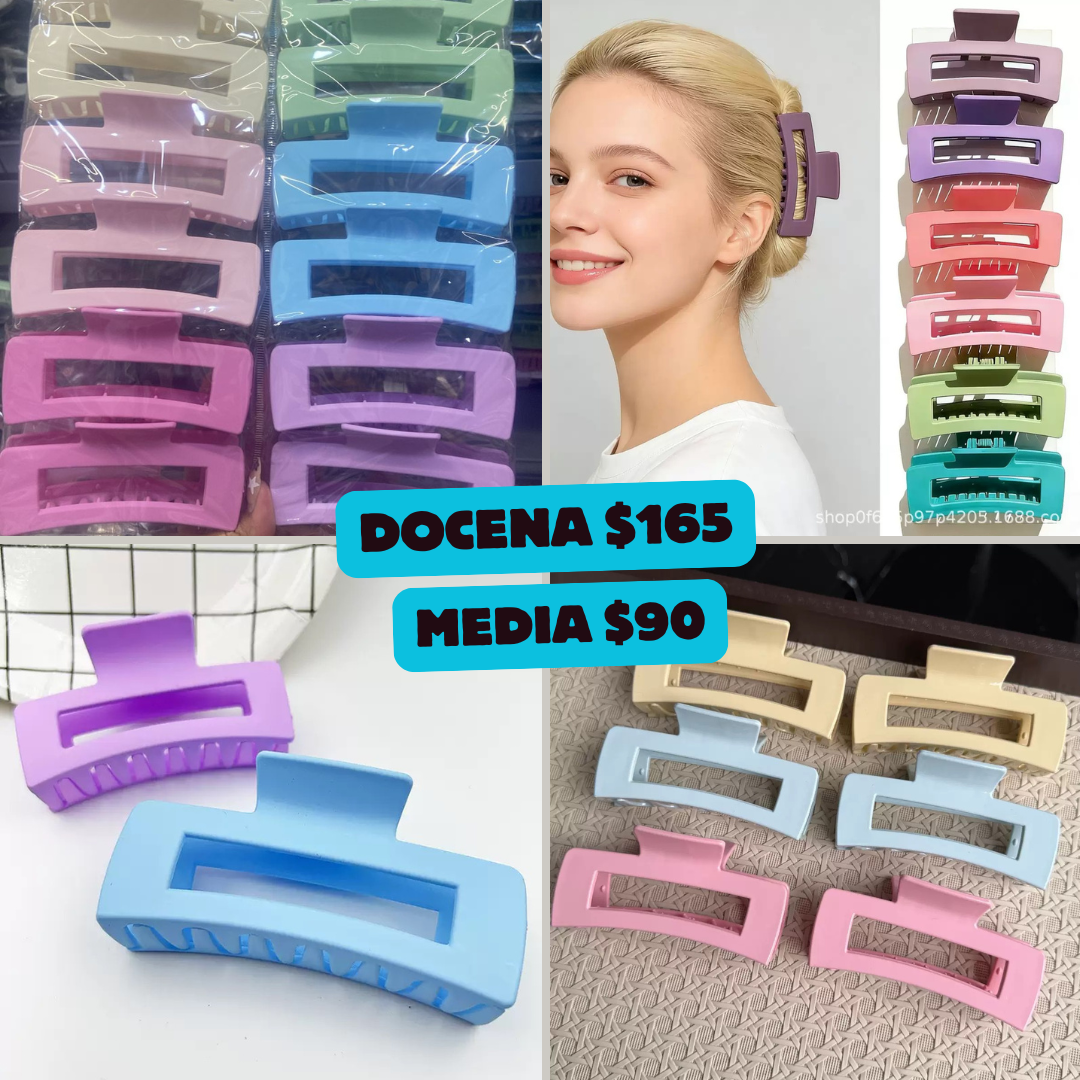 pinza rectangulo coloridas, codigo a111bis