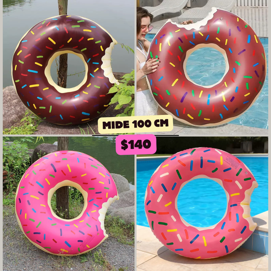 Floti tipo dona, 100 cm, cafe y rosa