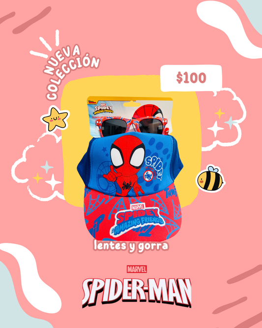 Gorra con lentes Spiderman, codigo a225