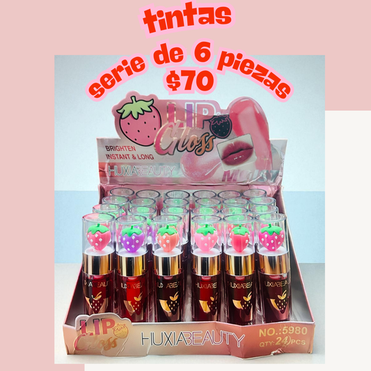 serie de 6 tintas de fresa, codigo a236